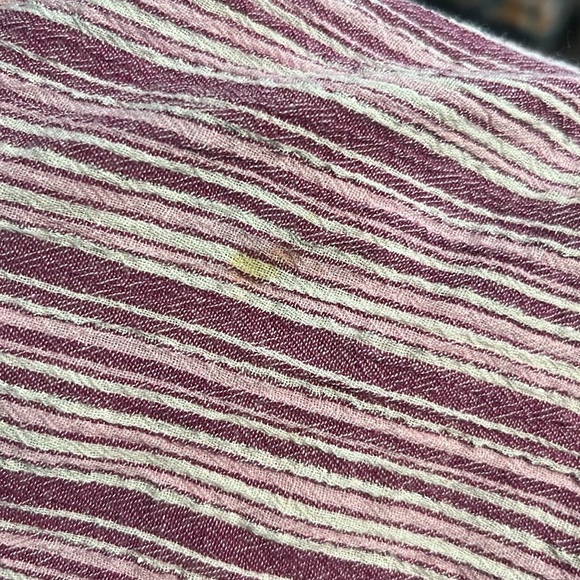 Catherine's Boho Embroidered Cotton Metallic Striped 3/4 Sleeve Sz 3X Blouse - Picture 11 of 12